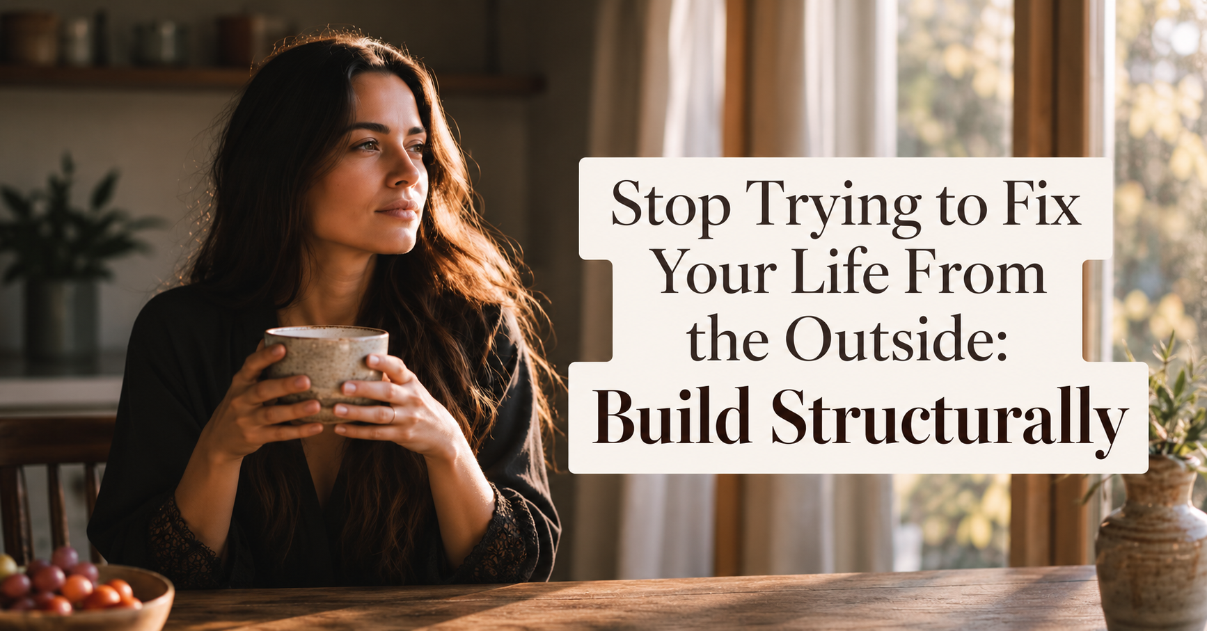 Stop Trying to Fix Your Life From the Outside: Build Structurally
